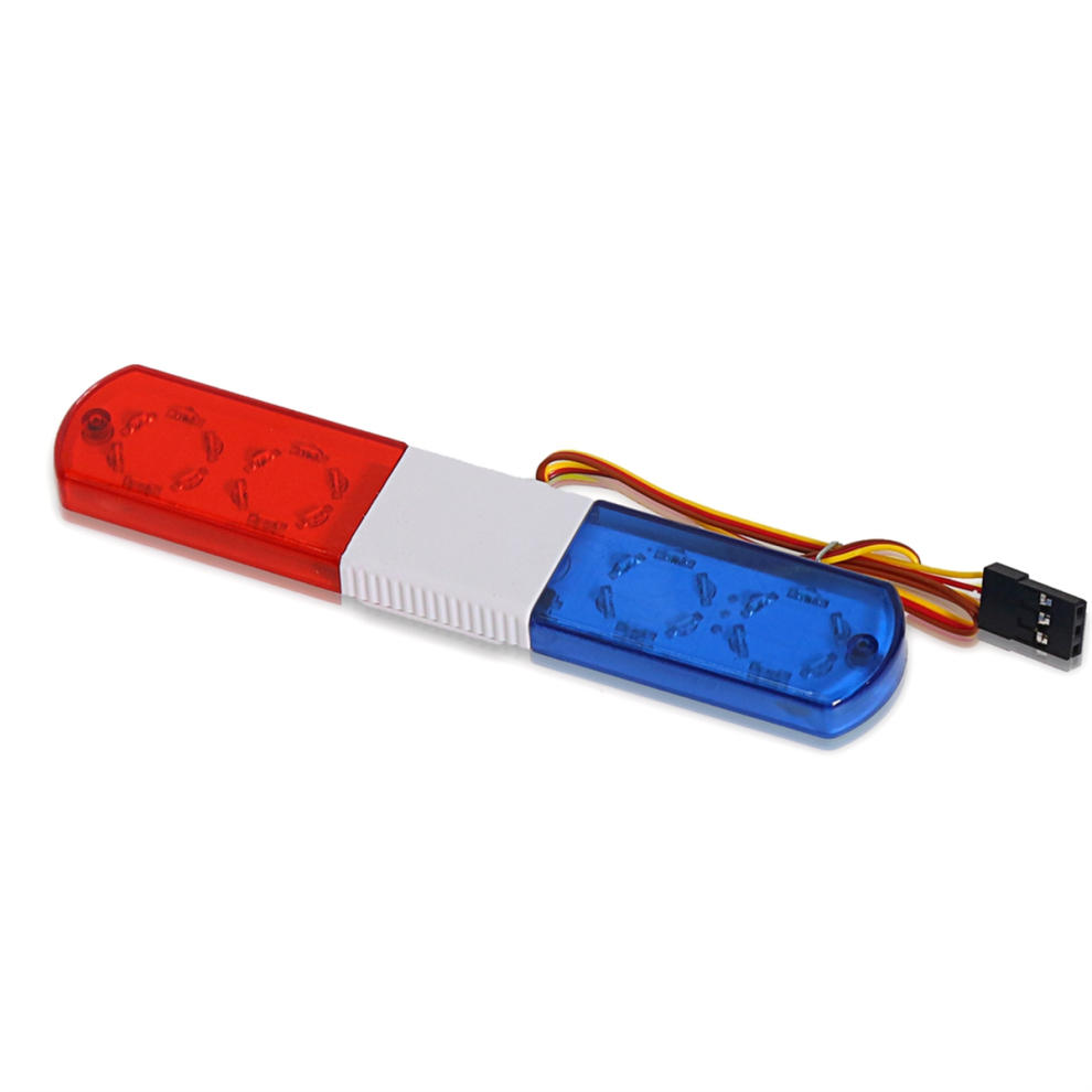 Photos - Parts for Drones & RC models Flash Alarm Lamp LED Police Car Bright Light for 1/10 RC D12 , Traxs Axial Upgrade Parts, 115mm,Red & Blue