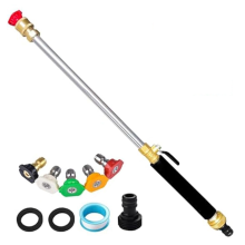 Jet Nozzle for Garden Hose Power Washer Wand High Pressure Tool with 5 Different Nozzles and Quick Connector