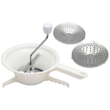 Food Mill for Vegetable Cutter with 3 Interchangeable Discs Hand Milling Tomato Sauce Potatoes