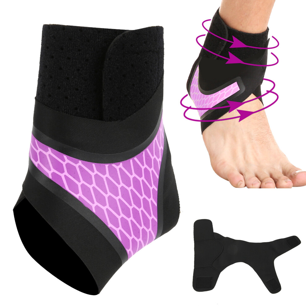 Adjustable Breathable Nylon Ankle Support Brace Foot Guard for Left Foot (L)
