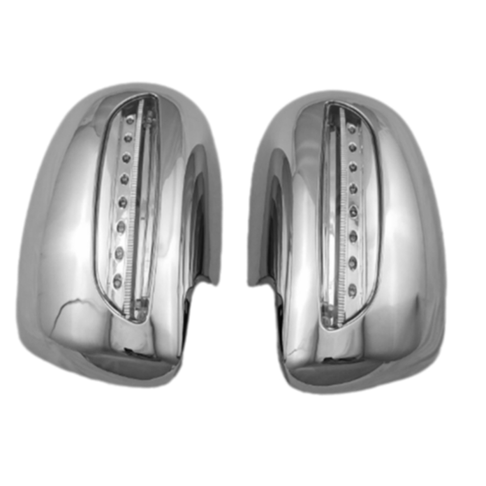 Car Reversing Mirror Shell With Led Turn Signal Lights Rearview Cover For 2008-2011 4852145492419