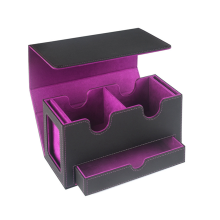 Portable Game Magnetic Card Storage Box, Drawer Box with Viewing Window,Card Holder for Magic Cards