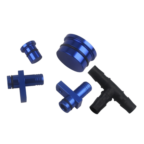 PCV Reroute & Resonator Kit for 2004-2010 6.6L Blue 1
