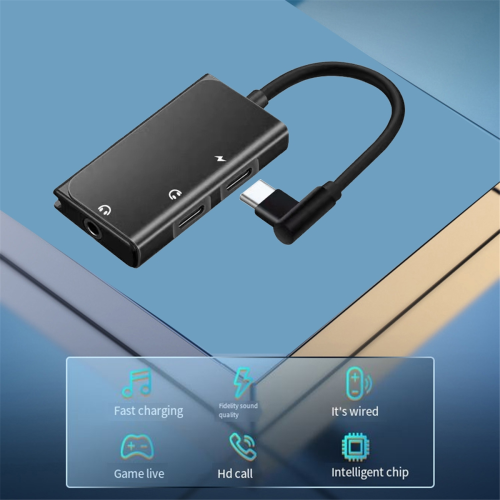 Type C Earphone Adapter for Phone PD60W Charge 3.5mm Audio 2