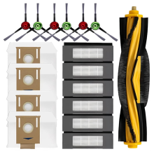 For T8 T8+T8 MAX Station Robotic Vacuum Cleaner Parts Roller Side Brushes Dust Bags Filter