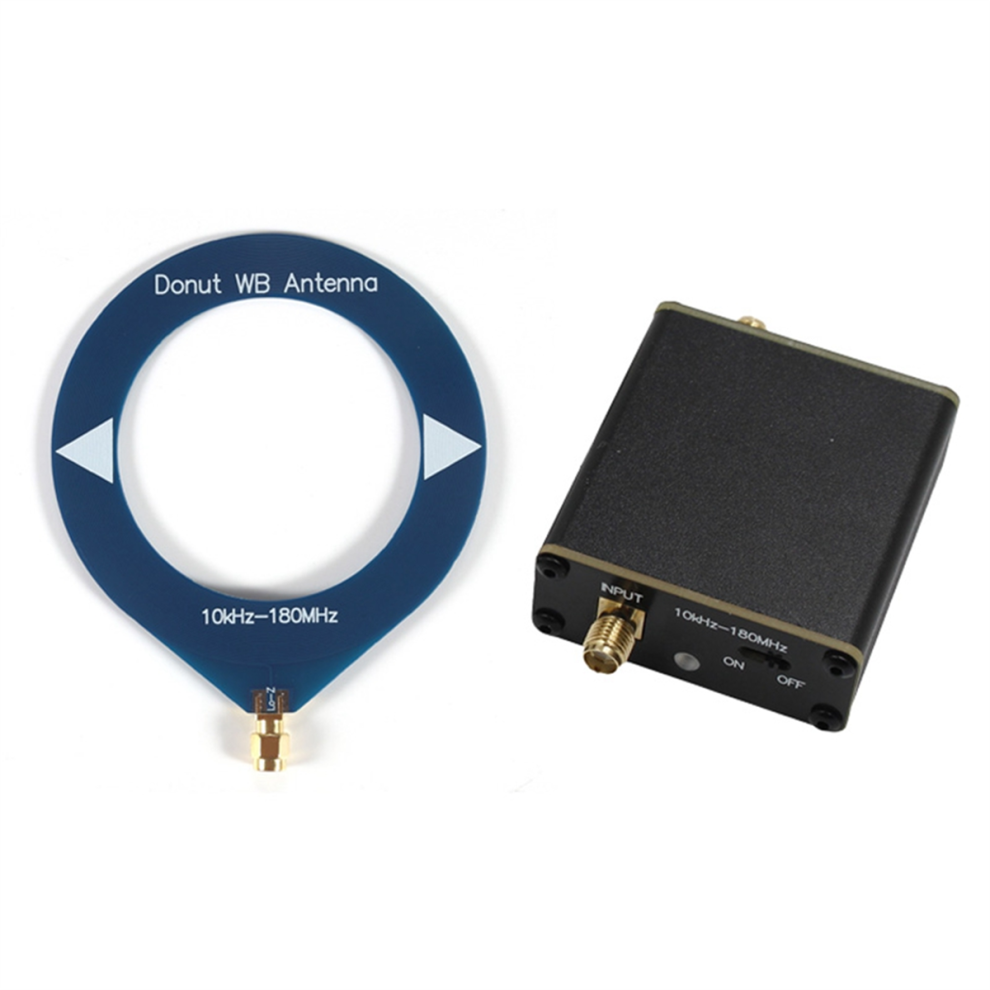 Donut Broadband Antenna 10Khz-180Mhz With Low Impedance Converter For Radio Walkie Talkie Sdr Blue 4852145408311