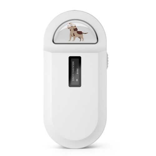 134.2KHz RFID Reader Pet Scanner Portable Animal Chip for ID Number Identification White