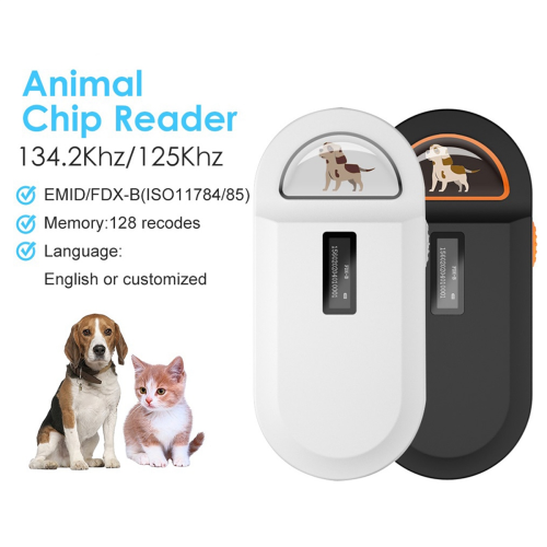 134.2KHz RFID Reader Pet Scanner Portable Animal Chip for ID Number Identification Black 2