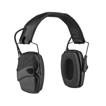 Impact Hearing Headphones Electronic Earmuffs Outdoor Sports Noise-Cancelling Black