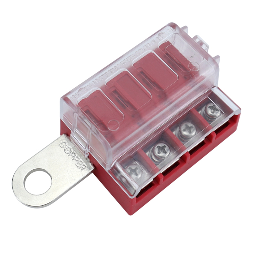 Ocean Battery Terminal Block 4-Way Fuse For Rv Yacht Red 4852145411700