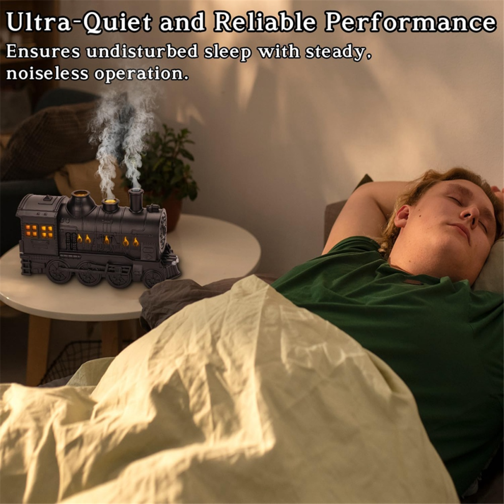 USB Humidifier 300ml Train Shaped Essential Oil Diffuser with Quiet Cool Mist 2 Lighting & Modes Aromatherapy A-image-OPC-PJC7TD8-NEW