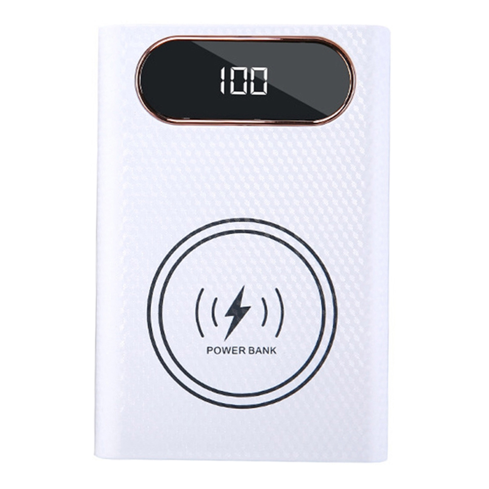 Wireless Diy Shell 21700 Battery Storage Box Quick Charge 22.5W Detachable Power Bank Case Without White 4852145416347