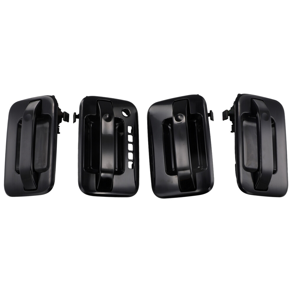 4Pcs Car Front Rear Exterior Door Handle For 2004-2014 Mark L 9L3z-1522405- 9L3z-1626604-Aa B Light 4852145425127