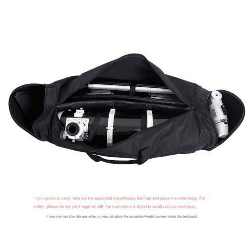 Astronomical Telescope Thickened Small Black Backpack Outdoor Portable Storage Bag 1