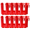 10PCS Cookie Holder Mug Red Rack Reusable Plastic Cup Side Organizer Hanging Storage 1