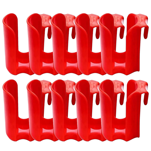 10PCS Cookie Holder Mug Red Rack Reusable Plastic Cup Side Organizer Hanging Storage 1