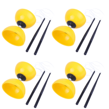 Double-Headed Shaking Rod Diabolo Children'S Students and the Elderly Outdoor Fitness Sensory Training Equipment Yellow