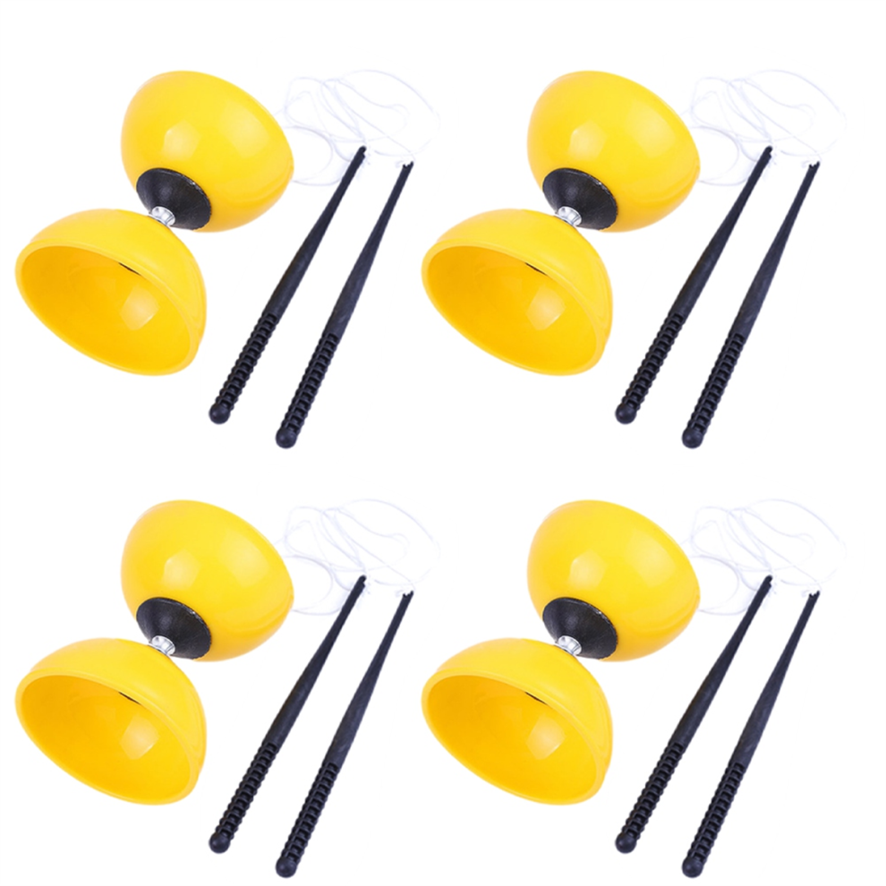 Saudism Yellow Double-Headed Shaking Rod Diabolo Children's Students And The Elderly Outdoor Fitness Sensory Training Equipment