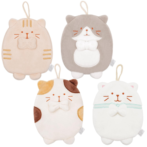 Hanging Hand Towel Cute Kitten Absorbent Household Kitchen Rag Quick-Drying Children'S 1