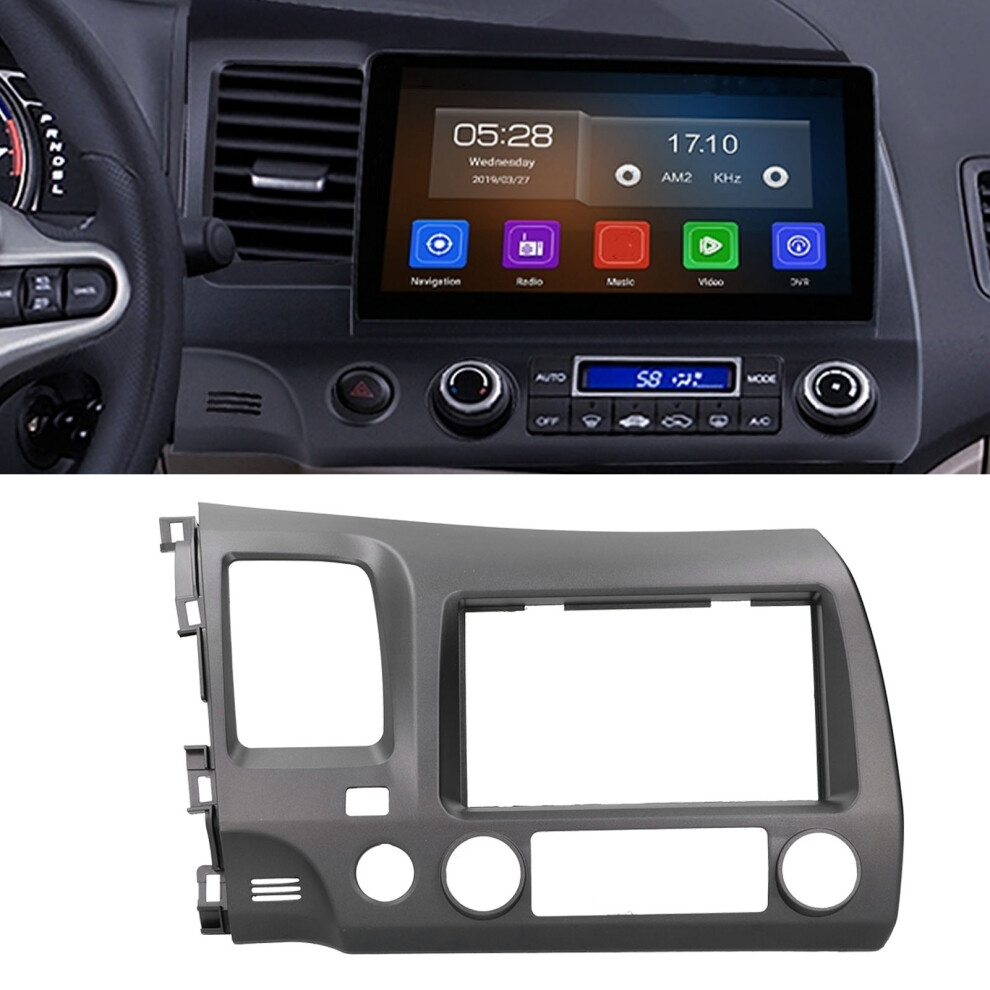 Honda Civic 2006Â2011 Lhd 2Din Dvd Fascia Frame Precision Fit Gray 7661333419599
