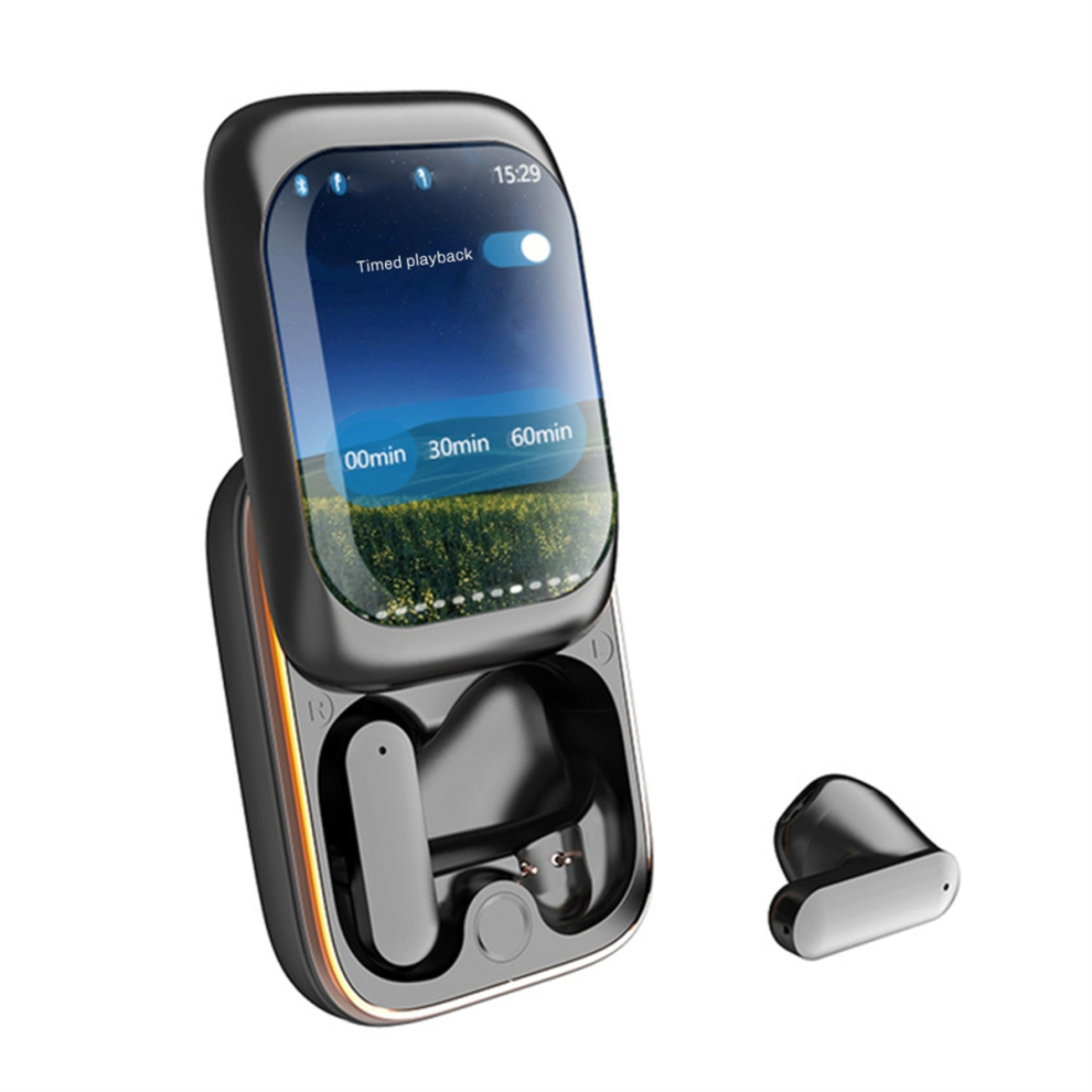 Slide-Out True Wireless Earphones Bluetooth 5.3 Full-Color Touch Lcd Bass Boost Gaming Mode Compatible Android & Ios 4853150945587