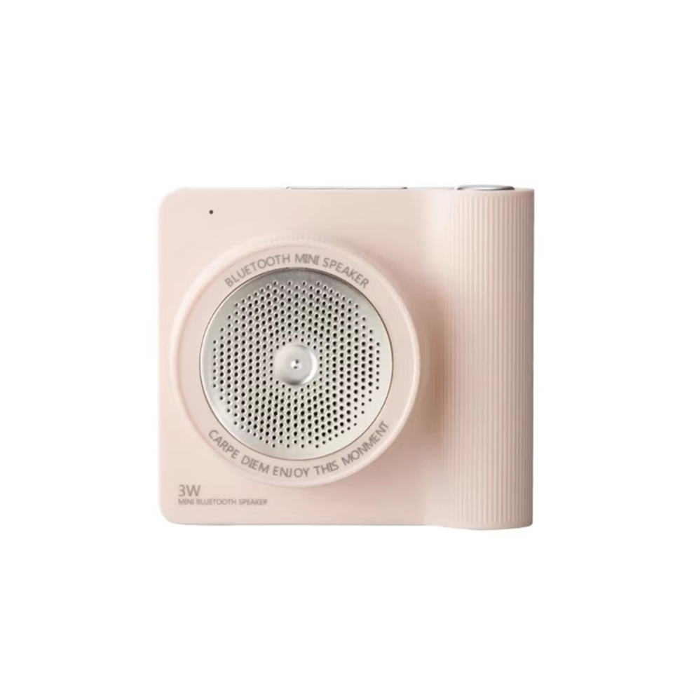 Multifunctional Wireless Bluetooth Speaker Small Cell Phone Selfie Camera Bt5.4 Shape For Outdoor Pink 4853150951601