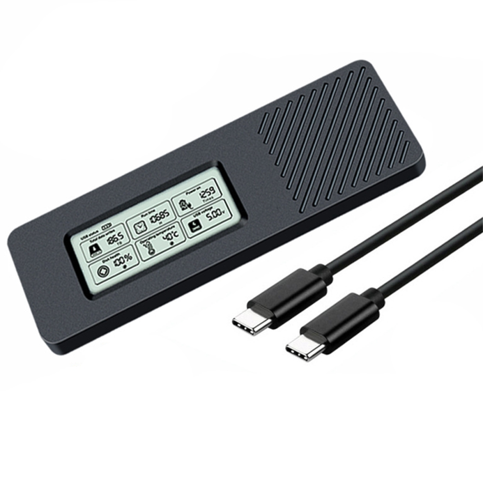 Photos - Drive Case M.2 Hard Drive Box NGFF Protocol SSD Enclosure 5Gbps USB3.2 Intelligent Digital Display Case