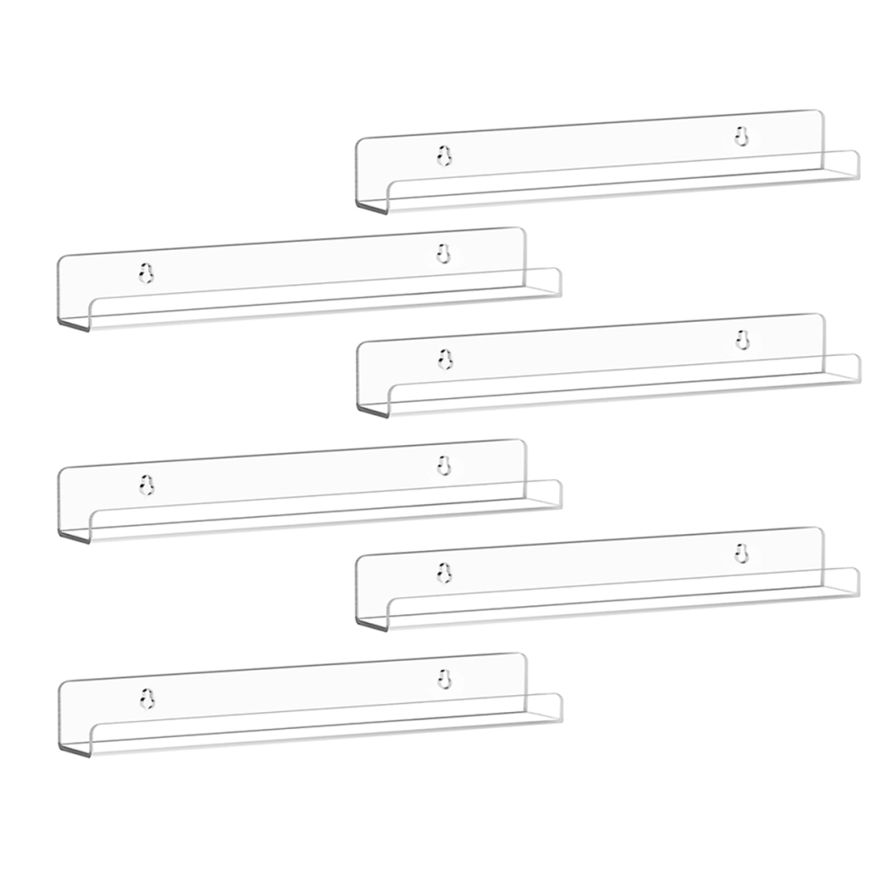 Record Shelf Wall Mount, 12 Inch Clear Acrylic Album Holder Display, Floating Shelves For Wall, Magazine 4853150950055