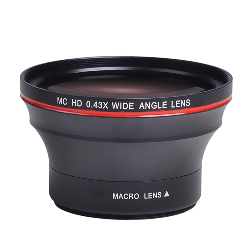 58Mm 0.43X Professional Hd Wide Angle Lens (W/Macro Portion) For 70D 77D 80D 90D Rebel T8i T7 T7i T6i T6s T6 4853150957573