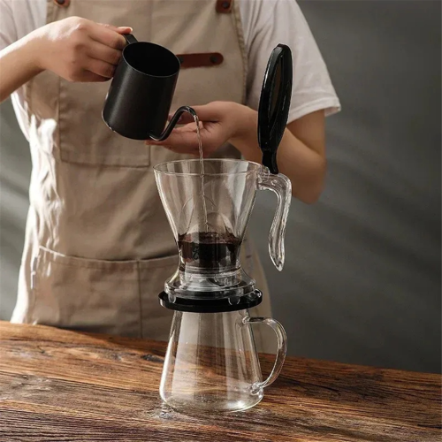 Large-Capacity Coffee Filter Cup with Lid - Hand Brew Drip & Tea Infuser, Espresso Pot, Ideal for Ice Drinks 2