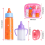 My Doll Feeding Set 6 Piece for Toy Stroller with 2 Pacifier 3