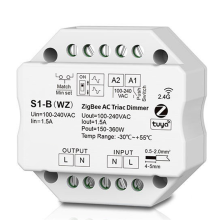 S1-B Tuya Zigbee AC Triac Dimmer LED Controller Push Switch Control 110V 220V 230V Smart Life APP for Assistant