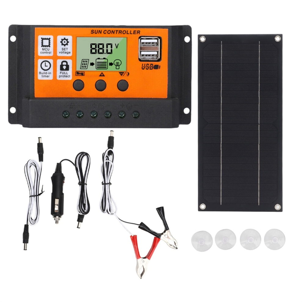 600W Solar Panel Kit With 100A 18V Charge Controller Charging For Outdoor Rv Camping Boat Trailer System 4853150969408