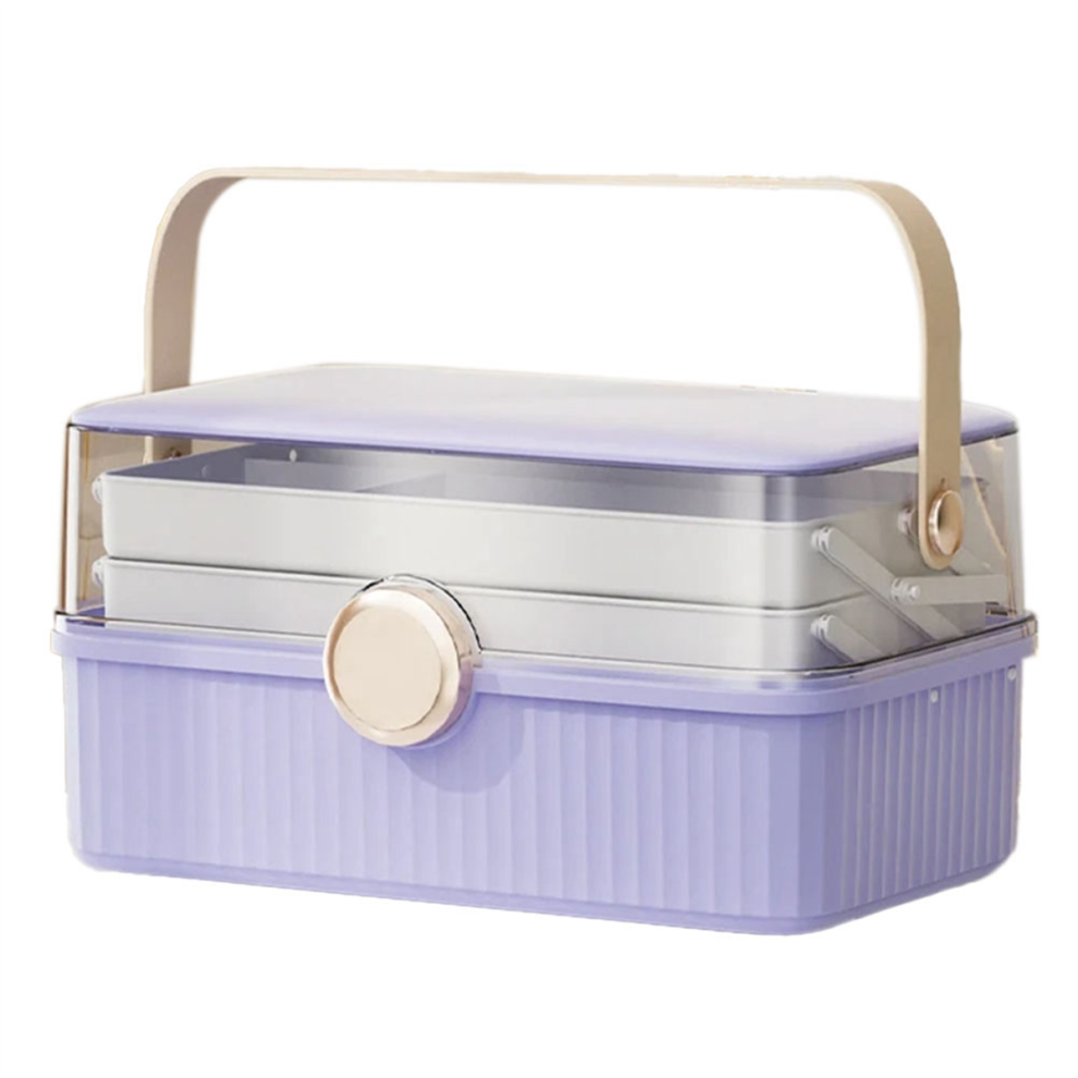 Cosmetics Storage Box Bigcapacity Plastic Desktop Dustproof Lipstick Extra With Lid, Saudism