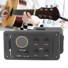 4-Band-Equalizer-Vorverstärker mit Piezo-Tonabnehmer, Tuner und LCD-Display für Akustikgitarre