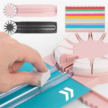 2PCS 12In1 Paper Cutter 360 Degree Rotary Hand-Cutting Trimmer Multi-Functional Handheld Craft Cutting Tool