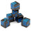 Metal Dice, 6PCS Heavy Solid Metallic Dice Set for Dungeons and Dragon Tabletop Game Blue Black 1