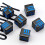Metal Dice, 6PCS Heavy Solid Metallic Dice Set for Dungeons and Dragon Tabletop Game Blue Black 4