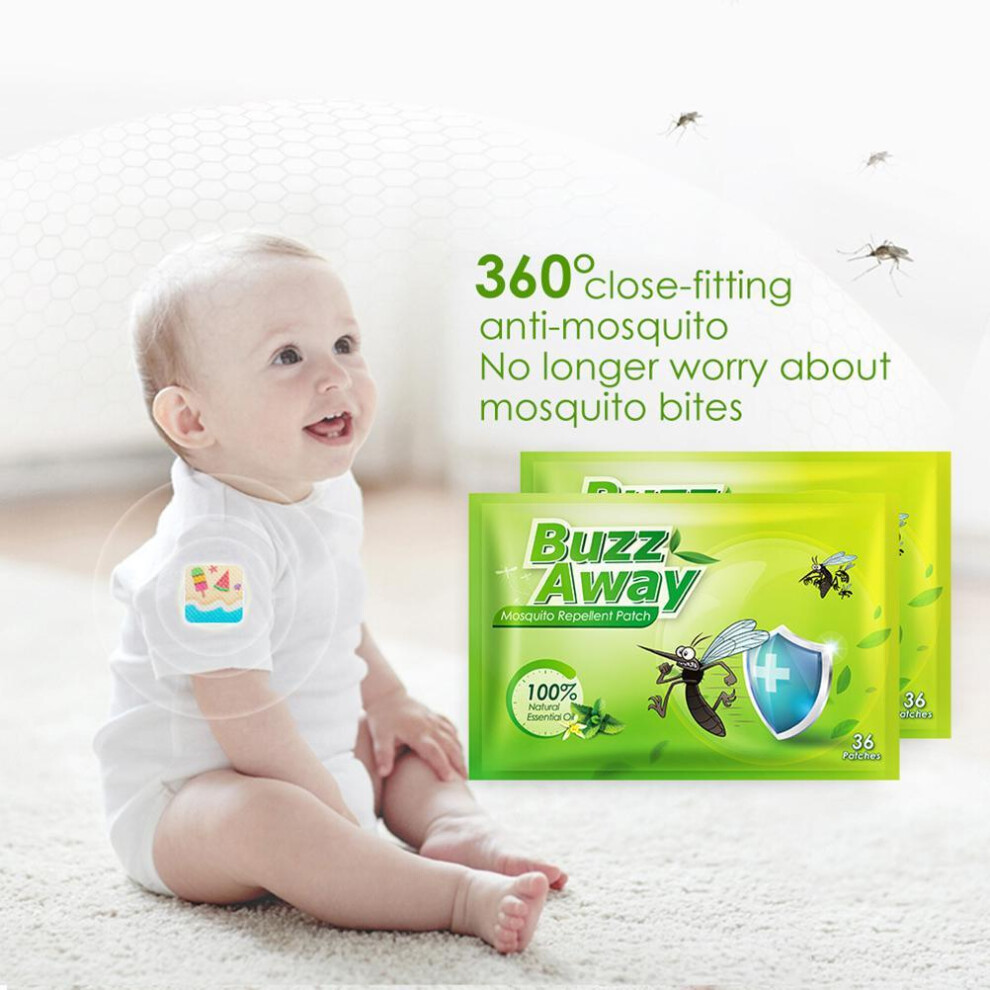 Mosquito Repellent Stickers - 36 Pcs with Natural Essential Extracts