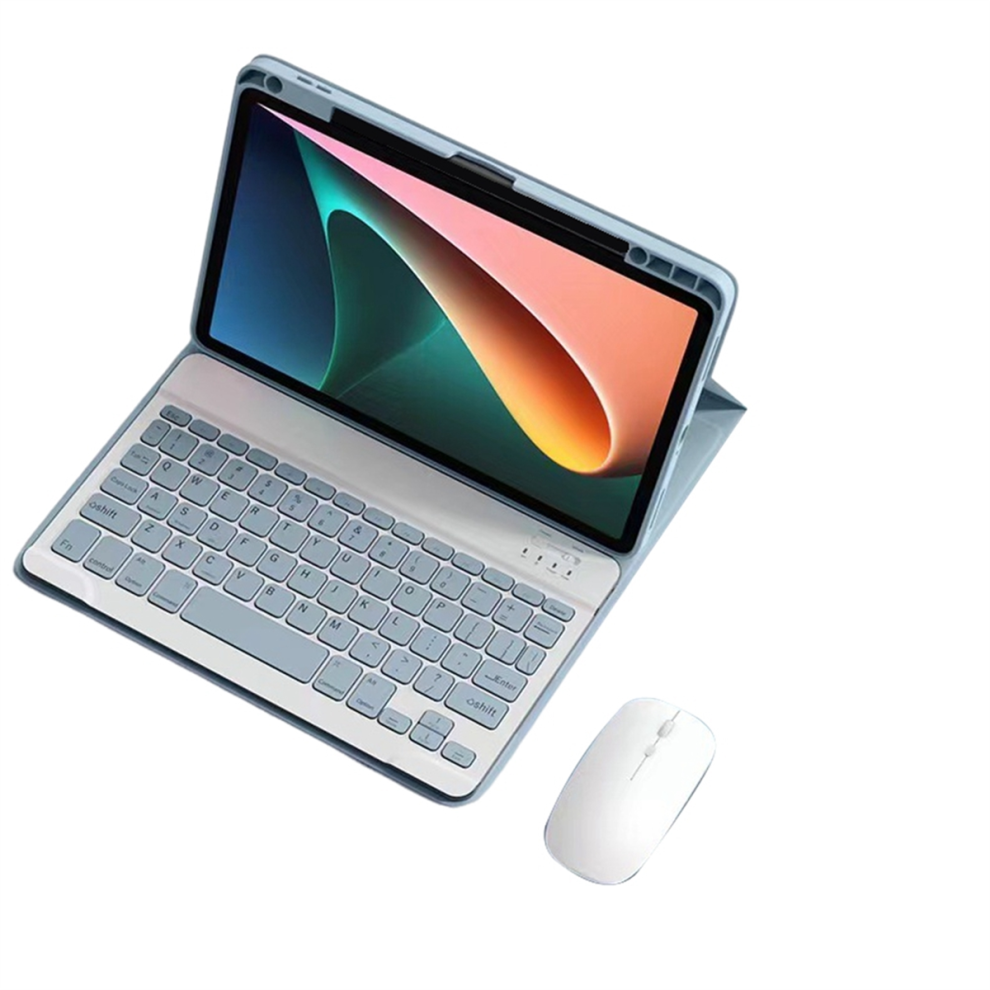 Case For Pad 5/5 Pro 11Inch Detachable Flat Tablet With Keyboard Cover Blue 4853150981806