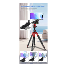Multifunctional Magnetic Wireless Charging Photography Stand Folding Quick Release Tripod Handheld Selfie Phone Holder,B