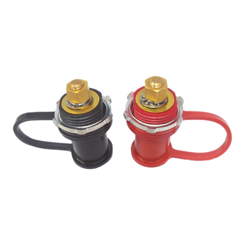 250A 12V Battery Charger Post Stud Remote Terminals With Cap M10 Jump For Auto Truck Boat Atv 4853150980434
