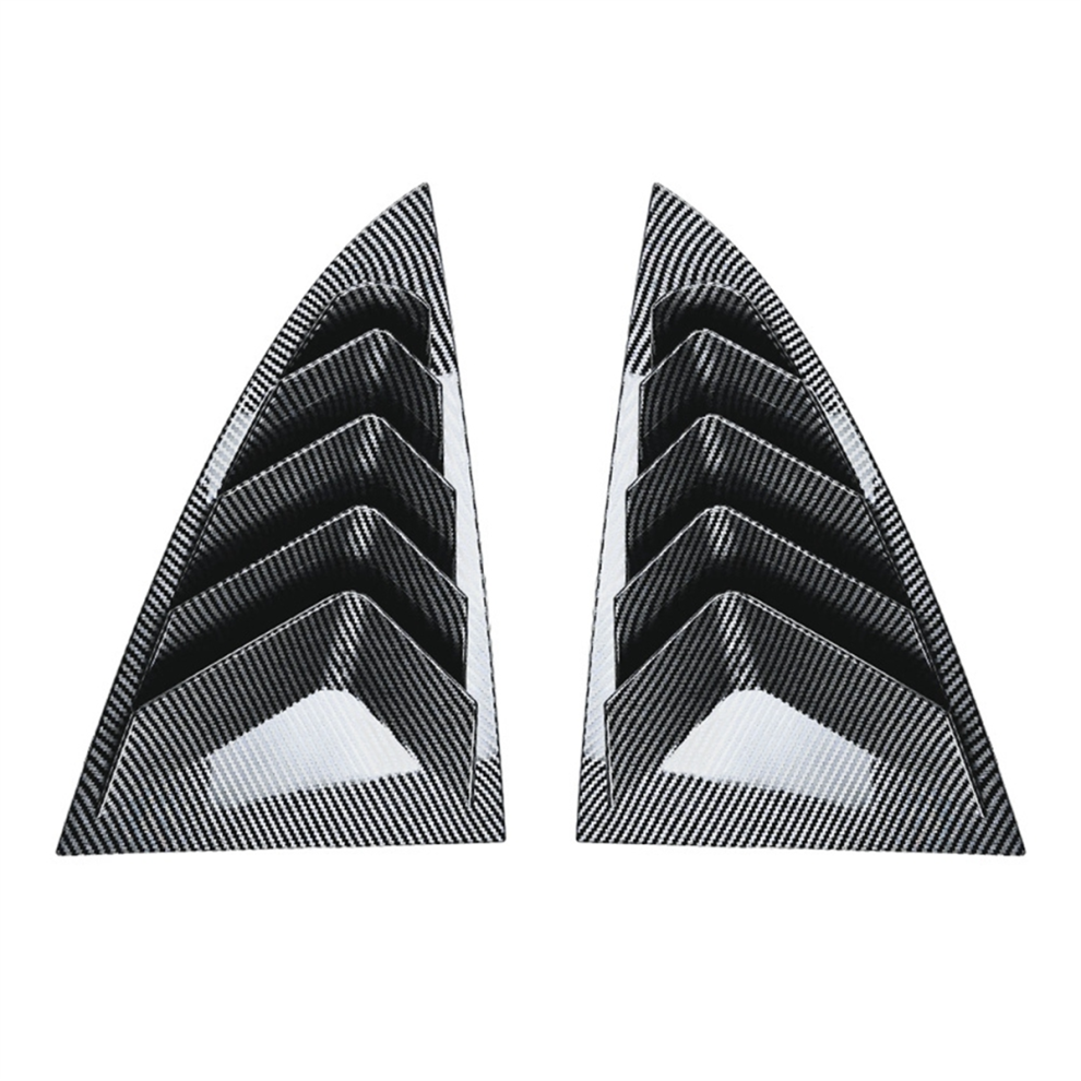 Rear Car Window Shutter Cover For 2024 Louver Side Vent Trim Triangle Accessories, Carbon 4853150987716