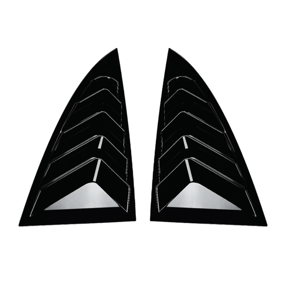 Rear Car Window Shutter Cover For 2024 Louver Side Vent Trim Triangle Accessories, Black 4853150987488