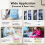 Portable Label Maker P12 Wireless Bluetooth Continuous Printer Machine for Storage Office Home,A 4