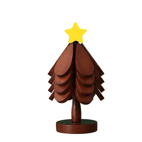 Kitchen Insulation Mat Christmas Tree Shaped Solid Wood Dining Table Anti Scalding Coasters Pot Home Decoration B 1