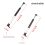 RV Yacht Screen Door Handle Adjustable Telescopic Rod with Left + Right for Auto Van 8