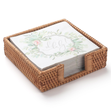 Rattan Napkin Holder Square,Wicker Basket for Kitchen,Flat Holders Paper Napkins,Woven
