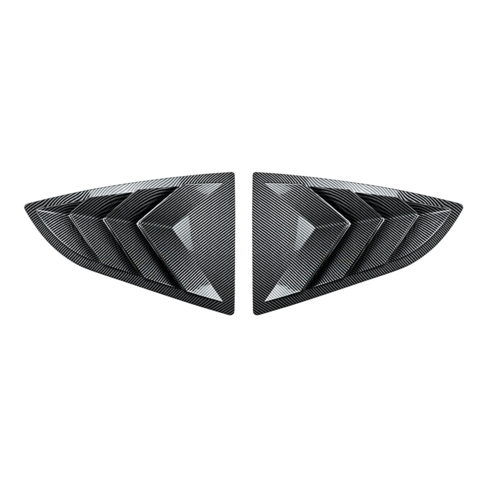 Car Rear Triangular Window Louvers Shutters Blinds Cover Trim For Gr86 Brz 2022+ Carbon Fiber Pattern Saudism