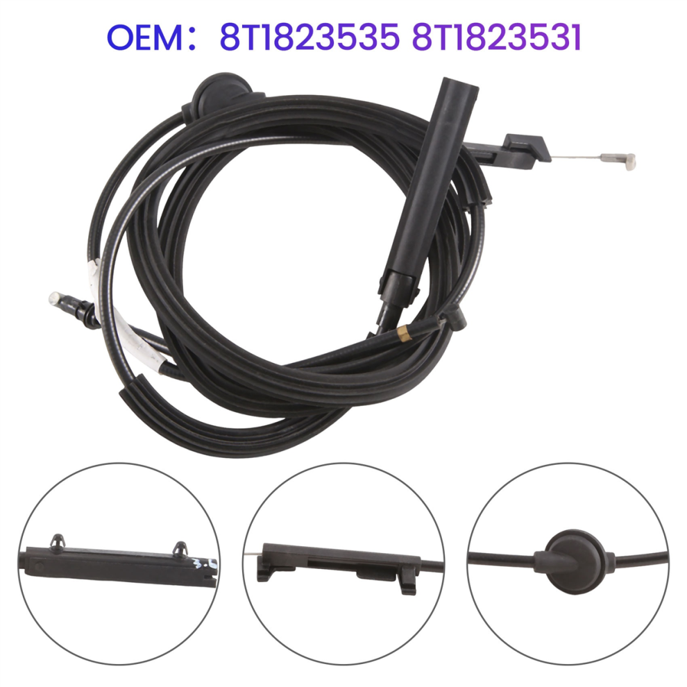 2Pcs Car Rear+Front Hood Lock Latch Release Cable For A4 A5 S4 S5 8T1823535 8T1823531 4853150999504